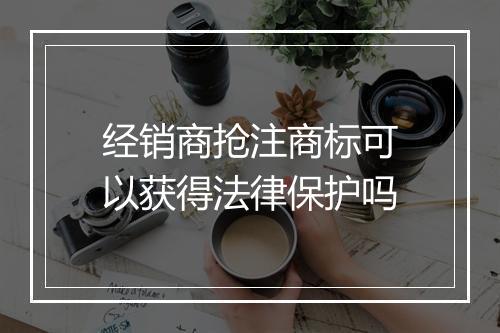 经销商抢注商标可以获得法律保护吗