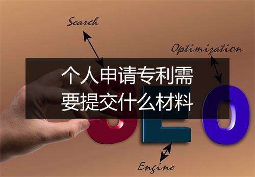 个人申请专利需要提交什么材料