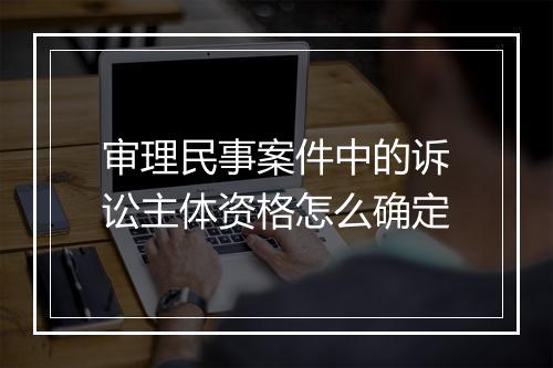 审理民事案件中的诉讼主体资格怎么确定