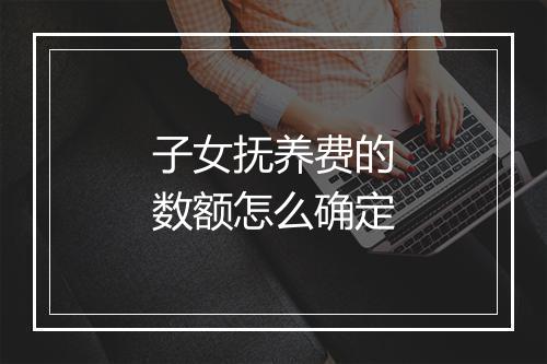 子女抚养费的数额怎么确定