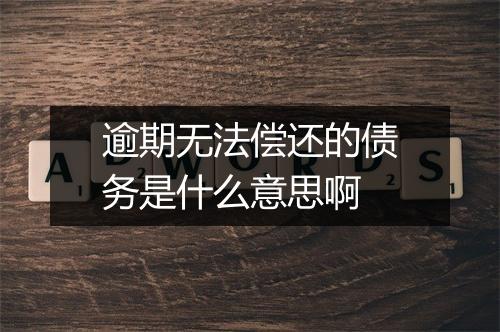 逾期无法偿还的债务是什么意思啊