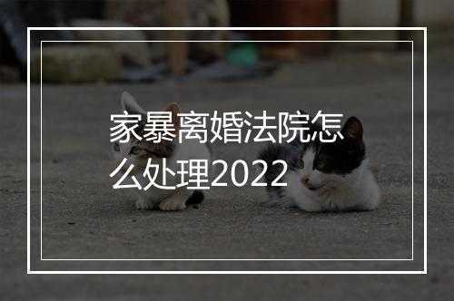 家暴离婚法院怎么处理2022