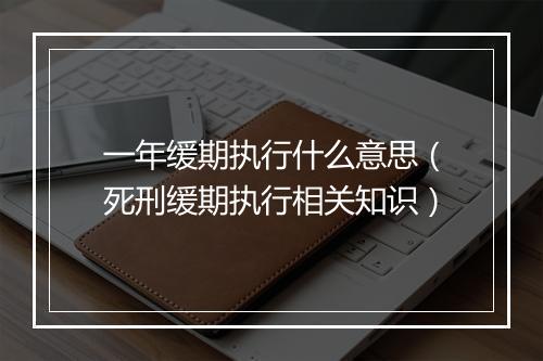 一年缓期执行什么意思（死刑缓期执行相关知识）