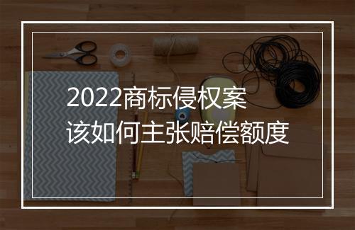 2022商标侵权案该如何主张赔偿额度