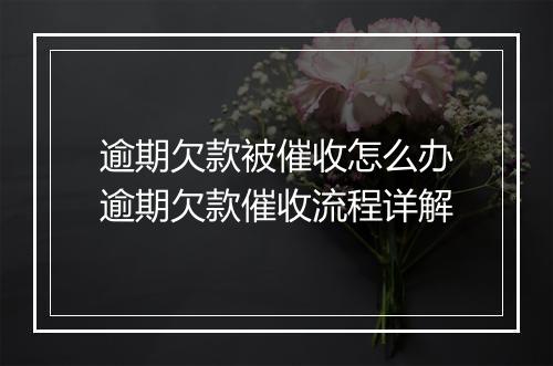 逾期欠款被催收怎么办逾期欠款催收流程详解