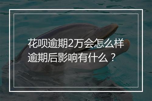 花呗逾期2万会怎么样逾期后影响有什么？