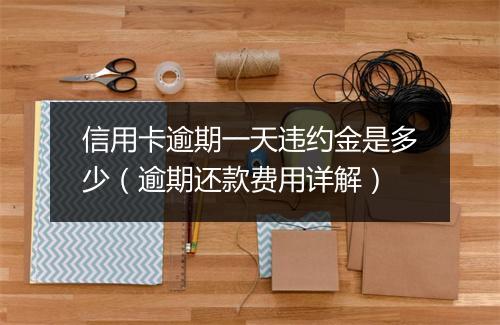 信用卡逾期一天违约金是多少（逾期还款费用详解）