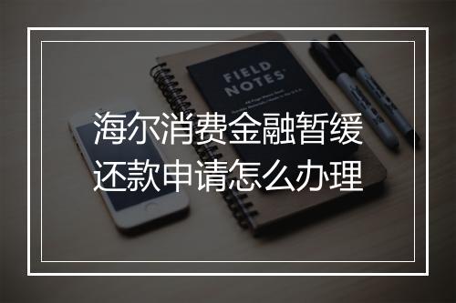 海尔消费金融暂缓还款申请怎么办理