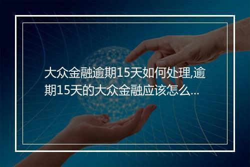 大众金融逾期15天如何处理,逾期15天的大众金融应该怎么办理