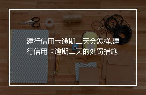 建行信用卡逾期二天会怎样,建行信用卡逾期二天的处罚措施