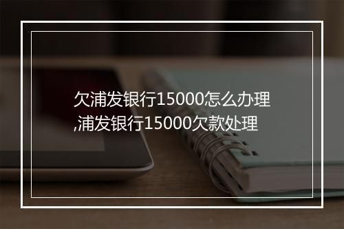 欠浦发银行15000怎么办理,浦发银行15000欠款处理