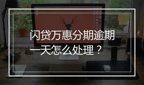 闪贷万惠分期逾期一天怎么处理？