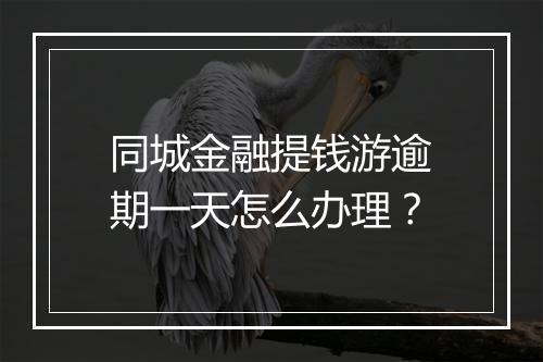 同城金融提钱游逾期一天怎么办理？