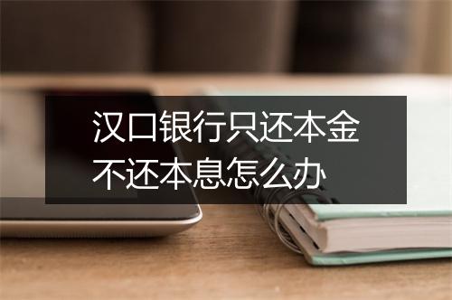 汉口银行只还本金不还本息怎么办