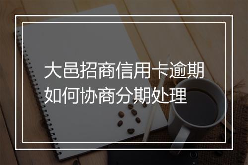 大邑招商信用卡逾期如何协商分期处理