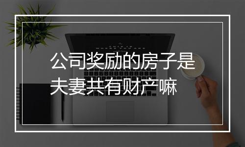 公司奖励的房子是夫妻共有财产嘛