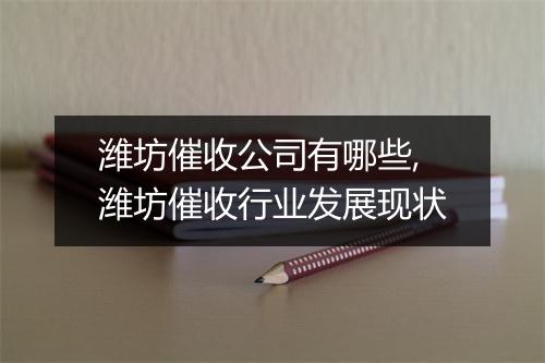 潍坊催收公司有哪些,潍坊催收行业发展现状