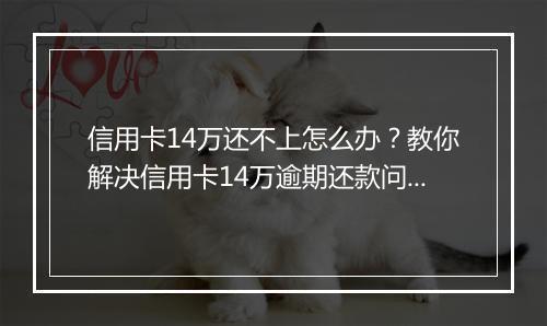 信用卡14万还不上怎么办？教你解决信用卡14万逾期还款问题