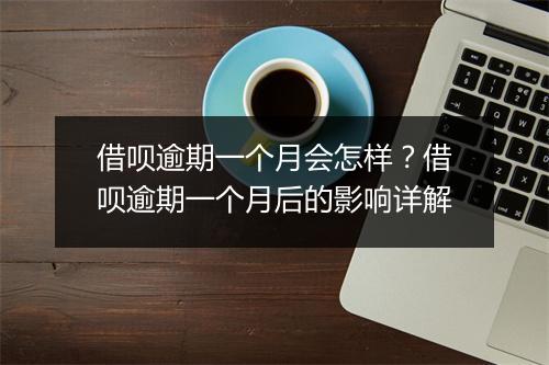借呗逾期一个月会怎样？借呗逾期一个月后的影响详解
