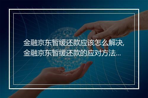 金融京东暂缓还款应该怎么解决,金融京东暂缓还款的应对方法和技巧