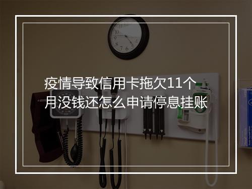 疫情导致信用卡拖欠11个月没钱还怎么申请停息挂账