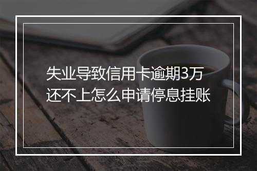 失业导致信用卡逾期3万还不上怎么申请停息挂账