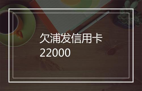 欠浦发信用卡22000