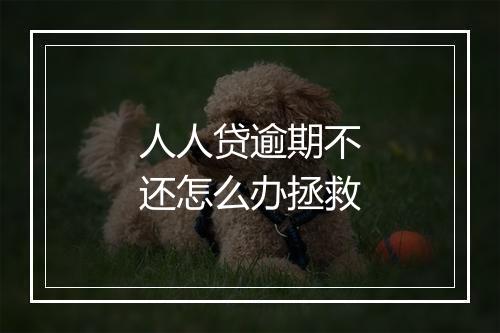人人贷逾期不还怎么办拯救