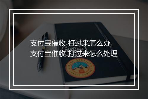 支付宝催收 打过来怎么办,支付宝催收 打过来怎么处理
