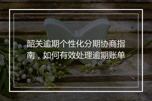 韶关逾期个性化分期协商指南，如何有效处理逾期账单
