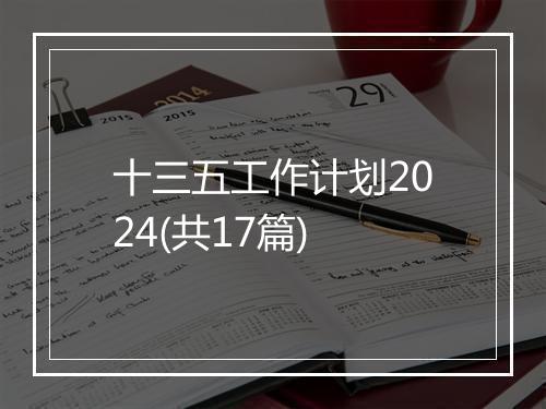 十三五工作计划2024(共17篇)