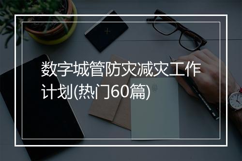 数字城管防灾减灾工作计划(热门60篇)