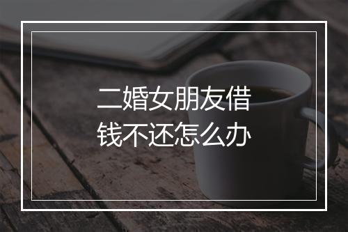 二婚女朋友借钱不还怎么办