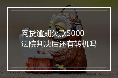 网贷逾期欠款5000法院判决后还有转机吗