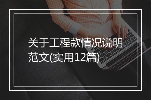 关于工程款情况说明范文(实用12篇)