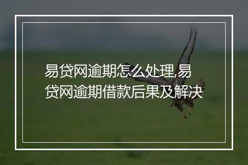 易贷网逾期怎么处理,易贷网逾期借款后果及解决