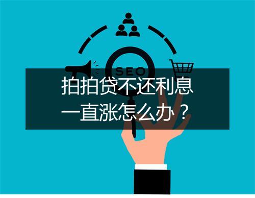 拍拍贷不还利息一直涨怎么办？
