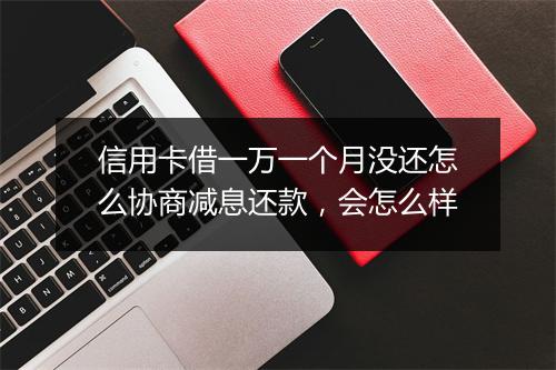 信用卡借一万一个月没还怎么协商减息还款，会怎么样