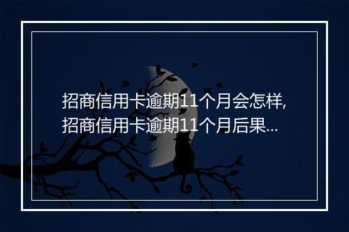 招商信用卡逾期11个月会怎样,招商信用卡逾期11个月后果严重吗