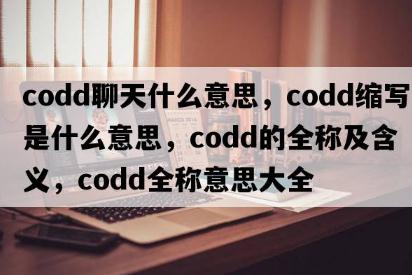 codd聊天什么意思,codd全称意思