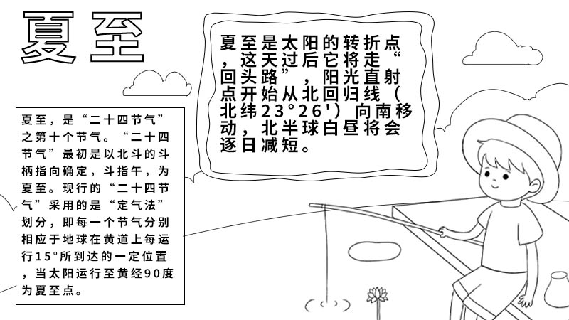 夏至手抄报内容 夏至手抄报内容画法