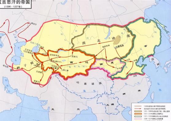 成吉思汗打的天下地图